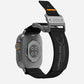 AULUMU A11 Mag Buckle Slim Band for Apple Watch 42/44/45/49mm - Classic Black and Silver Buckle