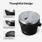 Buzio Insulated Ice Bucket 7L with Lid Scoop Tongs and 2 Cups - Black