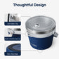 Buzio Insulated Ice Bucket 7L with Lid Scoop Tongs and 2 Cups - Blue