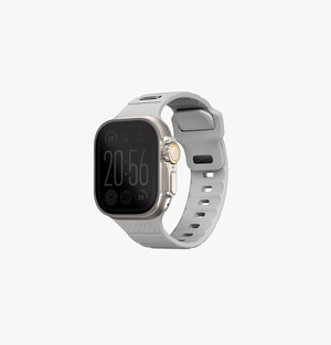 سوار مطاطي Uniq Stride Fkm لساعة Apple Watch مقاس 49/45/44/42 مم - رمادي طباشيري