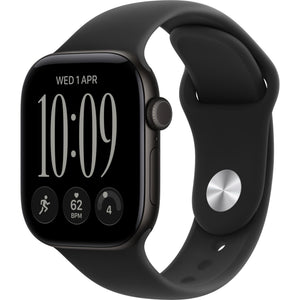 Apple Watch Series 12 Wifi 42mm Black Aluminium Case with Black Sport Band - S/M