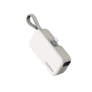 Momax 1-Power Mini 5000mAh Bulit-in foldable lightning connector Battery pack (White)