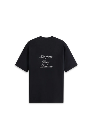 Drole de Monsieur Le T-Shirt Slogan Cursive