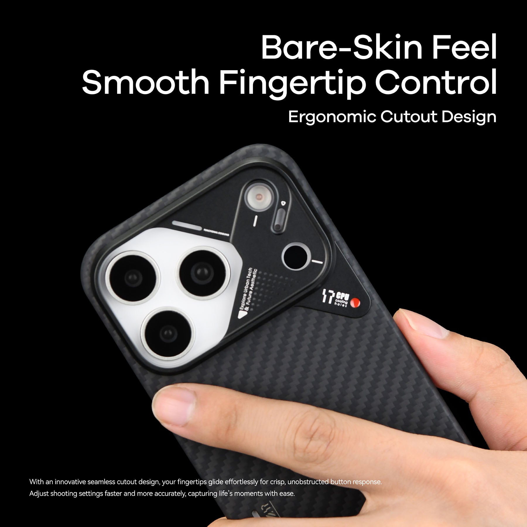 AULUMU A17 Aramid Fiber Case for iPhone 17 Pro - Black | Astore