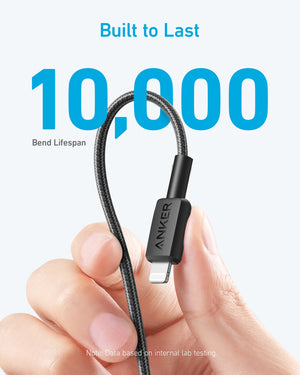 Anker 322 USB-C to USB-C Cable 60W Braided (1.8m/6ft) -Black