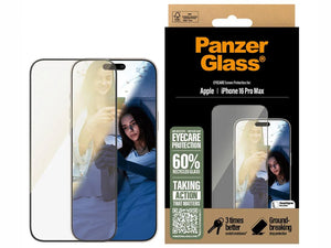 PanzerGlass EyeCare Screen Protector iPhone 16 6.9" Pro Max | Ultra-Wide Fit