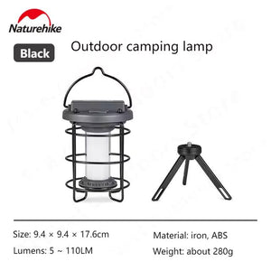 Naturehike outdoor camping lamp - Black