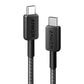 أنكر 322 كابل مضفر من أنكر 322 USB-C إلى كابل USB-C بقدرة 60 واط - 0.9 متر/3 قدم - أسود
