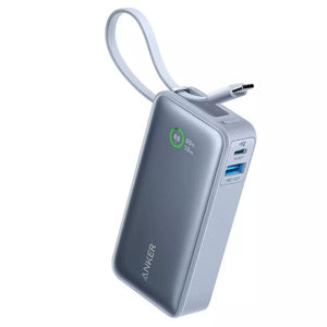 Anker Nano Power Bank - 10,000mAh - 30W - Built-In USB-C Cable -Blue