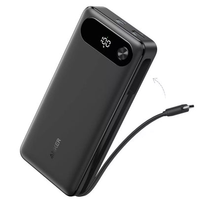 Anker Power Bank 20K 87W Built-In Usb-C Cable - Black