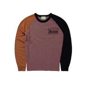 Aries Overdyed Colour Blocked Raglan Tee