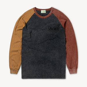 Aries Overdyed Colour Blocked Raglan Tee