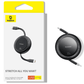 Baseus 100W Free2Draw Mini Both-Way Retractable Type C to Type C Fast Charging Data Cable 1M - Black