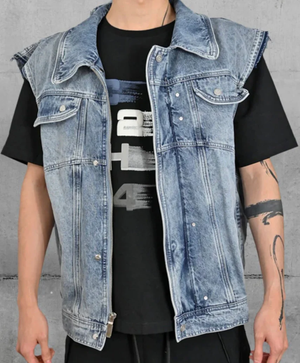 C2H4 Oversizing Deformable Denim Vest