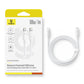 Baseus Foamed Silicone Fast Charging Data Cable USB-C to USB-C 100W Moon White 1m