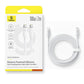 Baseus Foamed Silicone Fast Charging Data Cable USB-C to USB-C 100W Moon White 2m