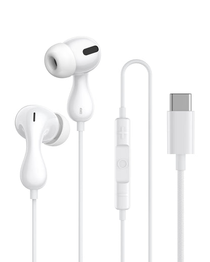 Baseus Encok CZ20 Wired Earphones Moon White