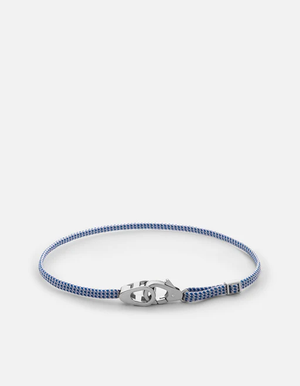 Caden Pull Bracelet, Sterling Silver-Light Blue