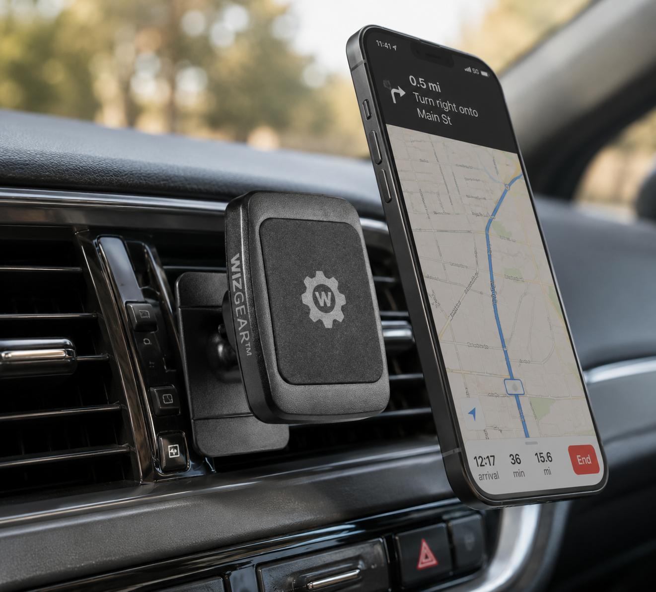WixGear Magnetic Car Phone Mount - Black
