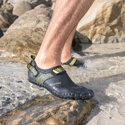 Naturehike Rubber Soled Anti-Slip Wading Shoes - Black-Yellow / 42