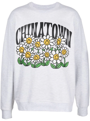 Chinatown Market Smiley Flower Power Crewneck