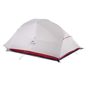 Naturehike Cloud Up Ultralight 3 Person Tent (Upgraded)- Light Grey/Red ((215+75)*180*110)