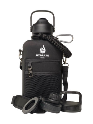 HydrateFlask Vacuum Water Bottle 2L - Full Black