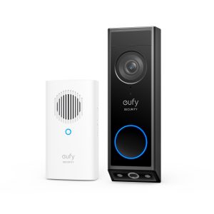 جرس باب بالفيديو Eufy E340  وكاميرتين بدقة 2K - أسود