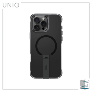 UNIQ HYBRID IPHONE 16 PRO (2024) 6.3 MAGCLICK CHARGING ELEVA WITH VERTICAL STAND - CARBON (BLACK)