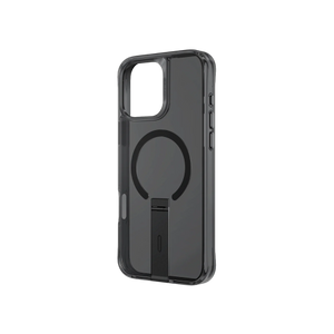 غطاء UNIQ HYBRID لجهاز iPhone 16 Pro (2024) بحجم 6.3 مع شحن مغناطيسي MagClick - ElevA مع قاعدة وقوف عمودية - كربون (أسود).