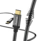 Hama Type-C to Type-C Charging-Data Cable 1.5 m Metal Anthracite