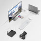 Hama Connect2Office Basic USB-C Docking Station, Removable Feet, 9 Ports - Grey
