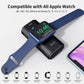 iWALK Portable Apple Watch Charger 9000mAh with Built In Lightning Cable - Black