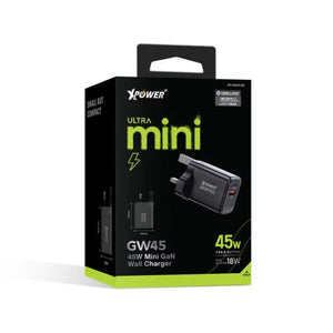 XPower GW45 45W PD 3.0/QC Gan Mini Wall Charger  - Black