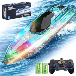 Luminous remote control boat high speed-Orange