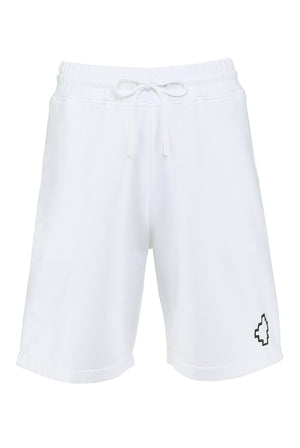 MARCELO BURLON BASKET SHORTS WHITE BLACK