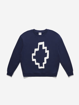 MARCELO BURLON CROSS CREWNECK BLUE WHITE