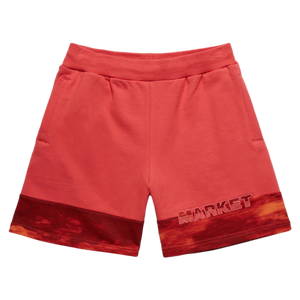 MARKET Split Tie Dye Sweatshorts (RED)