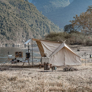 Naturehike Extend 4.8 Cotton Eaves Tower Tent Quicksand - Gold