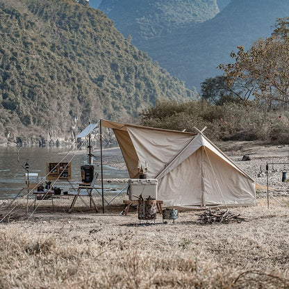Naturehike Extend 4.8 Cotton Eaves Tower Tent Quicksand - Gold