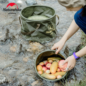 Naturehike foldable round bucket 10L - Light Brown