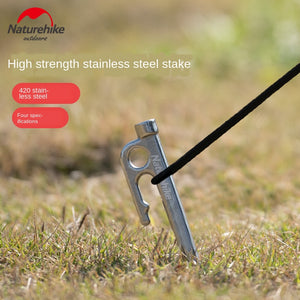 Naturehike Large Stainless Steel Tent Peg 35cm - Silver