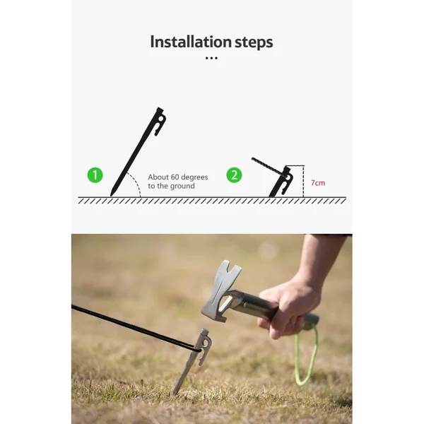naturehike tent pegs Naturehike Large Stainless Steel Tent Peg (20cm)