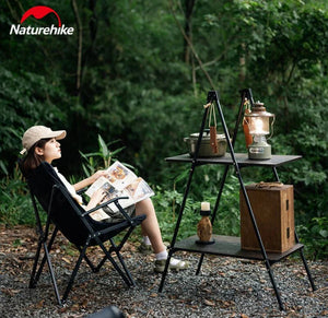 Naturehike Mountain-Shaped Double Storage Rack - Black