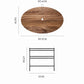 Naturehike outdoor folding Oval table - teak Wood