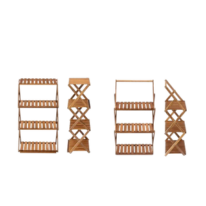 Naturehike Outdoor Multi-Layer Shelf Four-Layer Shelf - Wood Grain