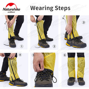 Naturehike Ultralight Nylon Gaiters XS 35-37) - Yellow