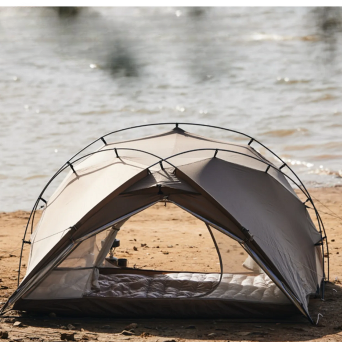 Naturehike Hillock 6 One-Bedroom Apartment Tent - Dark Brown (325 x 220 x 125)