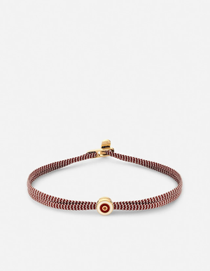 Opus Garnet Metric 2.5Mm Rope Bracelet, Gold Vermeil W/Enamel-Red