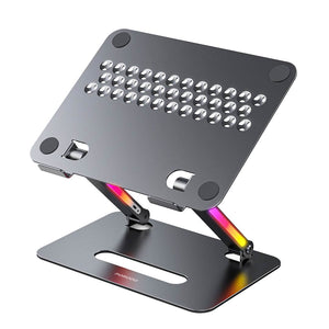 Porodo 17.3" Aluminum Laptop Stand RGB - Gray